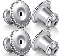 Earring Backs Locking Silver Earring Backs Nickel Free Hypoallergenic Universal Earring Backs Post Earring Backs for Studs Sterling Silver Stud Earring Backs for Women Safety Security Earring Backs