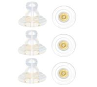 Earring Backs Replacements,JIACHARMED Silicone Earring Backs for Studs Large Earring Lifter Backings for Droopy Ears Clear Rubber Earring Support Backers for Heavy Earrings Soft Back, 6pcs Gold