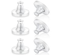 Earring Backs Rubber,100pcs Soft Clear Earring Backs for Studs,Hypoallergenic Silicone Earrings Backs Replacement Safety Back Stoppers