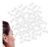 Earring backs rubber, earrings backs replacement - Clear studs on the, sleeves, clear backs, stoppers - Pierced earring-back sleeves Earring-back and findings