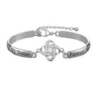 Earring Bundles for Women EternalHeartBracelet Lettering Bracelet Handpiece Bracelet For Sisters Festival Pearl Earrings Dangle (Khaki, One Size)