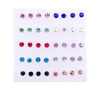 Earring Bundles For Women Set Shiny Cubic Zirconia Exquisite Concise Shining Multi Color Decorative Stainless No Harm Zirconia Women Earrings Set For Daily Wear Teardrop Pearl (Beige, One Size)