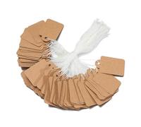 Earring Cards 1200pcs/Lot Rectangular Paper Price Tag White Wooden Blank String Watch Jewelry Crafts Display(Brown,22x35mm)