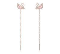 Earring Dazzling Swan Pink Roségold 5469990 - female - Swarovski - Earrings - Pink - ONE SIZE - Accessories ONE SIZE