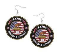 Earring For Women 10Th Cavalry Regiment Afghanistan Combat Retired Leather Dangle Drop Earrings Lightweight Leather Earrings Novelty Women Earring For Party Mother’S Day Ladies