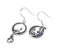 Earring for Women 925 Sterling Silver Asymmetric Phoenix Peacock Ear Hook Creative Chinese Style Vintage