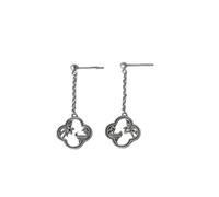 Earring for Women 925 Sterling Silver Bamboo Grove Cottage Long Eardrop Creative Chinese Style Vintage