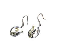 Earring for Women 925 Sterling Silver Butterfly Flower Ear Hook Creative Chinese Style Vintage