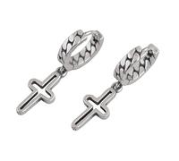 Earring for Women 925 Sterling Silver Cross Tassel Ear Buckle Creative Chinese Style Vintage