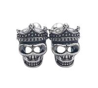 Earring for Women 925 Sterling Silver King'S Skull Ear Studs Creative Chinese Style Vintage