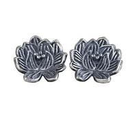 Earring for Women 925 Sterling Silver Lotus Flower Ear Studs Creative Chinese Style Vintage