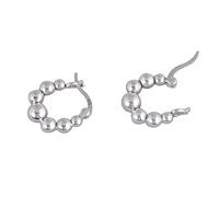 Earring for Women 925 Sterling Silver U-Shaped Round Bead Ear Buckle Creative Chinese Style Vintage