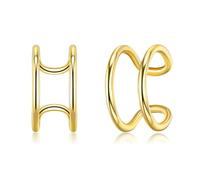 Earring for Women, Cartilage Earring Gold Clip on Geometry for Wife Wedding Jewelry Upgrade
