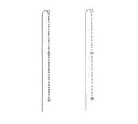 Earring For Women Jewellery, Tassel Chain Threader Ear Wire9K White Gold