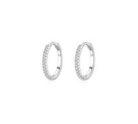 Earring For Women, Platinum PT950 Hoop Earrings 13.4mm with Moissanite