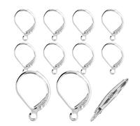 Earring Hooks For Jewelry, Earring Findings,Interchangeable Hanging Ear Wire - 925 Silver Plated French Ear Wires With Xinterchangeable Open Loop Creating Supplies For L