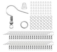 Earring Hooks for Jewelry Making, Kit, Supply for W/Backs Jump R Ear Wires Fish Hooks