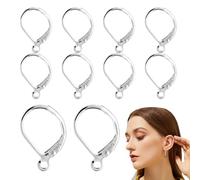 Earring Hooks Jewelry - Silver Lever Back Ear Wires, Closure FindingsFrench Ear Hook Findings, Secure Clasp Findings | Interchangeable Earring Making Supplies for Women French Jewelry Craft DIY