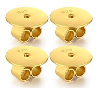Earring Lifters Backs Flat Silver Earring Backs for Studs Sterling Silver