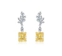 Earring Nature Topaz Diamond Dangle Original Sterling Silver Jewelry Party Wedding Drop Earrings For Women Bridal Bijou