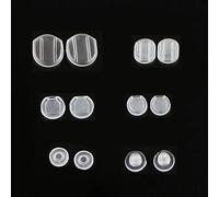 Earring Pads 36 Pieces 6 Sizes Clear Comfort Earring Cushions Pads Silicone for Clip-on Earrings