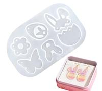 Earring Resin Molds - DIY Easter Crafting Stencil | Butterfly Flower Rabbit Egg Design Silicone Pendant Mold - for Family Women Men Girls School Home