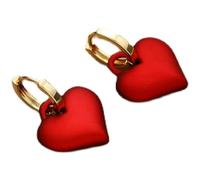Earring Set Hoops Dangle Earrings Earrings Post Gold Large Love Heart Drop Earrings Weddings Bridal Heart Dangle Earrings Statement Red Prom Earrings For Women Valentines Stud Earrings (Red, One Size)