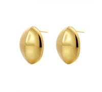 Earring Stud, Gold Studs Earrings for Women Oval 25X22mm for Lesbian Mother'S Day Jewelry Modern