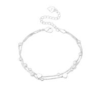 Earring Stud Packs For Female Students Small Fresh Love Round Bead Hand Jewelry Heart To Heart (Silver, One Size)