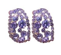 Earring Studs Jewellery For Women Senior Sense Super Flash Fashion Full Of Crystal Stud Temperament Personality Ear Buckle Female Rose Pearl Earrings (C, One Size)