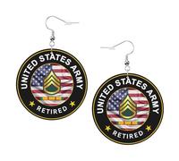 Earring Us Army First Vietnam Service Combat Retired Drop Earrings Novelty Leather Teardrop Earrings Fashion Women Earring For Anniversary Decorations Ladies