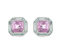 Earring Women 9K/14K/18K White Gold with Pink and Green Lab Created Sapphire Stud Earrings Jewellery