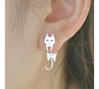 Earrings 925 Sterling Silver Cat Fish Stud Earrings For Women Gift Hypoallergenic Sterling-silver-jewelry Prevent Allergy Silver