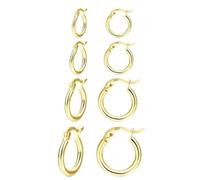 Earrings and Bracelets for Bride Silver Post Small Hoops Gold Hoop Earrings Sets for Women Men Real Silver Earrings Studs, one size, Metal, No Gemstone
