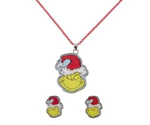 Earrings and Necklace Set Peers Hardy The Grinch Christmas Jaune TU