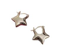 Earrings Creative Korean Style Silver Color Five-pointed Star Earrings Ear Buckle Earrings for Women Girls Birthday Gifts