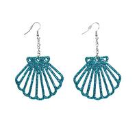 Earrings Fancy Dress Accessory (glitter Shell)