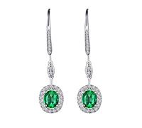 earrings for Girls, Crystal Classic 925 Women Dangle Earrings Zircon Red Blue Green Long Earring Female Statement Jewelry jewelry