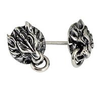 Earrings for Girls, Sterling Earring Retro Thai Wolf Head Male Ear Stud