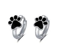 Earrings for Girls, Sterling Silver Dog Cat Paw Hoop Earrings Cute Stud Earrings Hypoallergenic Christmas Birthday Jewellery Gifts for Women Children Kids Daughter…