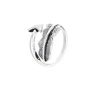 Earrings for Ladies Adjustable Ring Women, S925 Sterling metal Retro Feather Arrow Fashion Adjustable Open Knuckle Tail Ring Finger Joint Toe Ring Jewelry