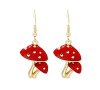 Earrings for Women 2023 Easter Simulation Earrings Japanese And Korean Cartoon Summer Small Fresh Fashion Special 1 Pair Of Earring (Red, One Size)