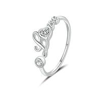Earrings for Women??925 Sterling metal Love Rings Open Adjustable Finger Rings for Women Fine Wedding Finger Ring Jewelry