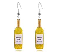 Earrings for Women Acrylic Heart Star Wine Glass Dangle Earrings Holiday New Year's Eve Festive Party Jewelry Gifts, Metal