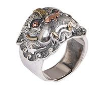 Earrings for women adjustable ring women, S925 Sterling Silver Retro Pixiu Texture Chinese Style Nation Adjustable Open Knuckle Tail Ring Finger Joint Toe Ring Jewelry For Women M?D
