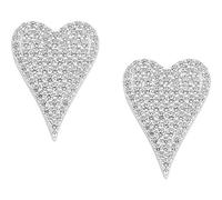 Earrings for women by Amen from the Amore collection, earrings 925 silver, zirconia, white, rhodium-plated, size 1.2 x 1.8 cm. The reference is EHLUBBZ