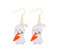 Earrings for Women Cartoon Cute Bunny Dangling Rabbit Earrings Happy Easter Egg Carrot Earring Easter Cartoon Cute Rabbit (AH, One Size)