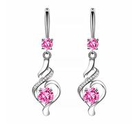 Earrings For Women Dangling, Silver Earrings For Women Drop Stud Earring Hypoallergenic Simple Water Drops Shiny Fashion Women'S Earringss Earrin Zircon Earring With Earringss Fashion