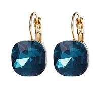 Earrings for Women Easter St Patrck Day Blue Zircon Retro Hoop Crystal Earrings Huggie Earrings Personality Earrings Shovel Earrings (Green, One Size)