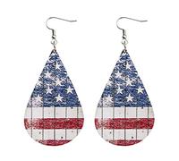 Earrings for Women Easter St Patrck Day USA Dangle Interesting Drop And Sunflowers Shape Bohemian Earrings For Women Patriotic 4th Of July Independence Day Gift Star Stripes Earrings (A, One Size)